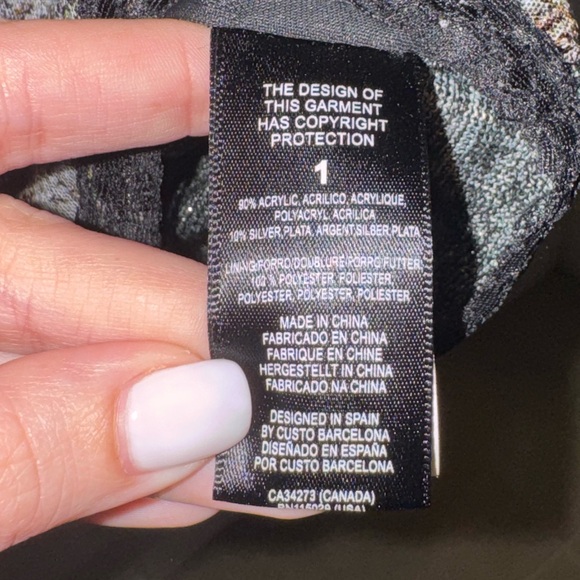 Custo Barcelona Metallic Sequin Animal Print Tank Top - Size 1 - Picture 2 of 4